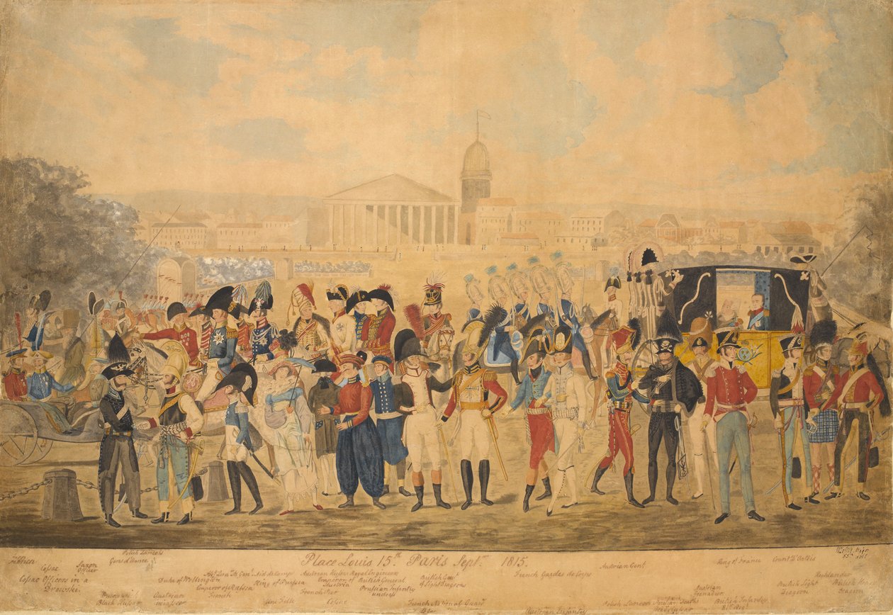 Place Louis XV, Paris, September 1815 von William Loftie