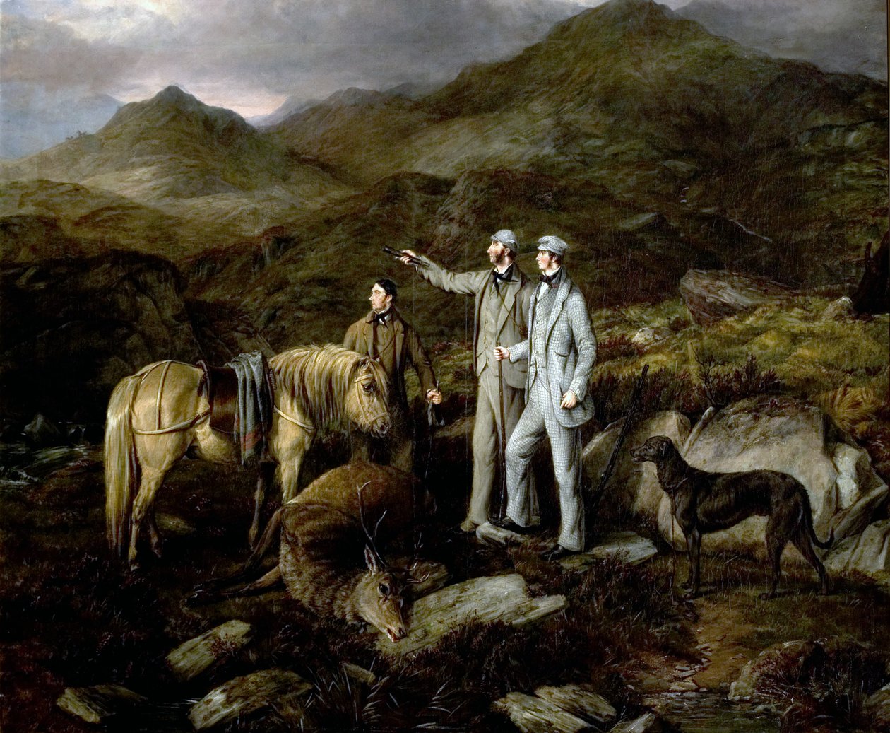 Hirschjagd in Schottland, 1852 von William Luker