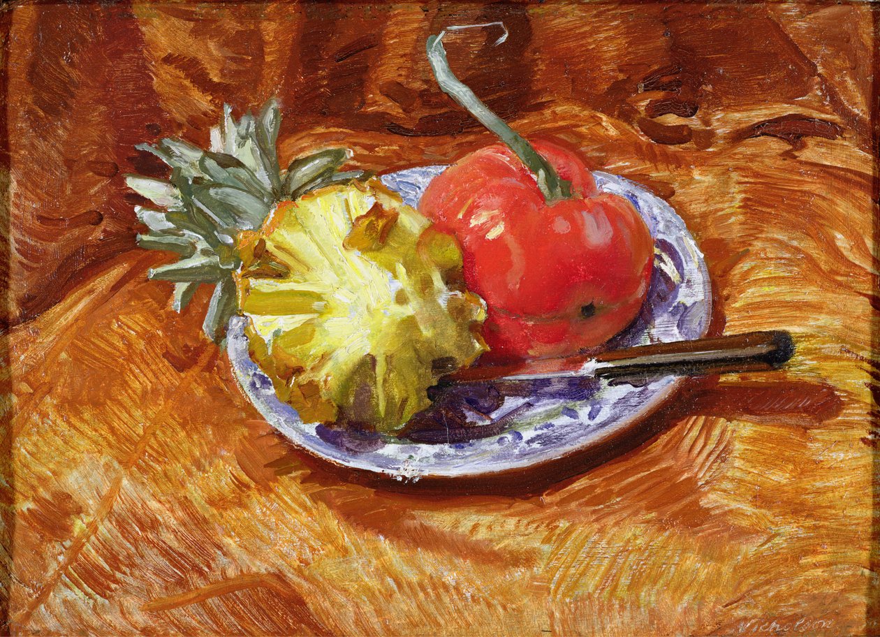 Ananas und Tomate von William Nicholson