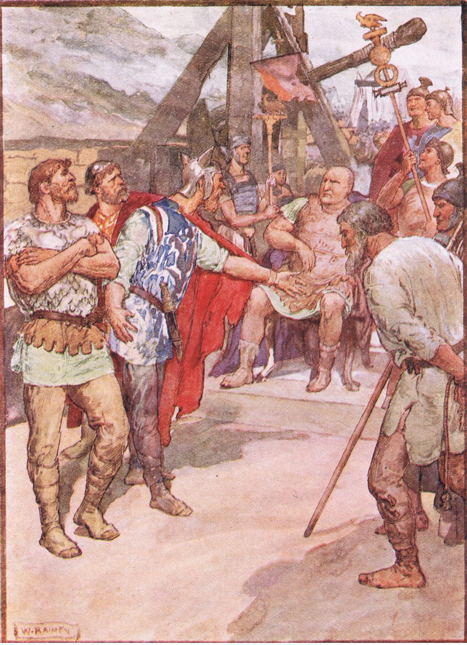 Marius und die Botschafter der Kimbern, aus Plutarchs Leben, veröffentlicht von T C & E C Jack Ltd, 1920er Jahre von William Rainey