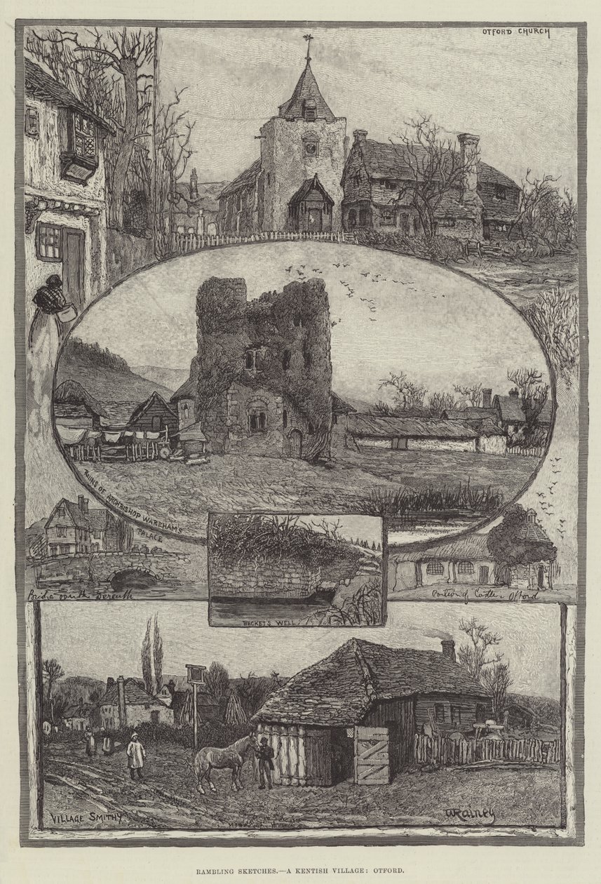 Streifzüge, ein Dorf in Kent, Otford von William Rainey