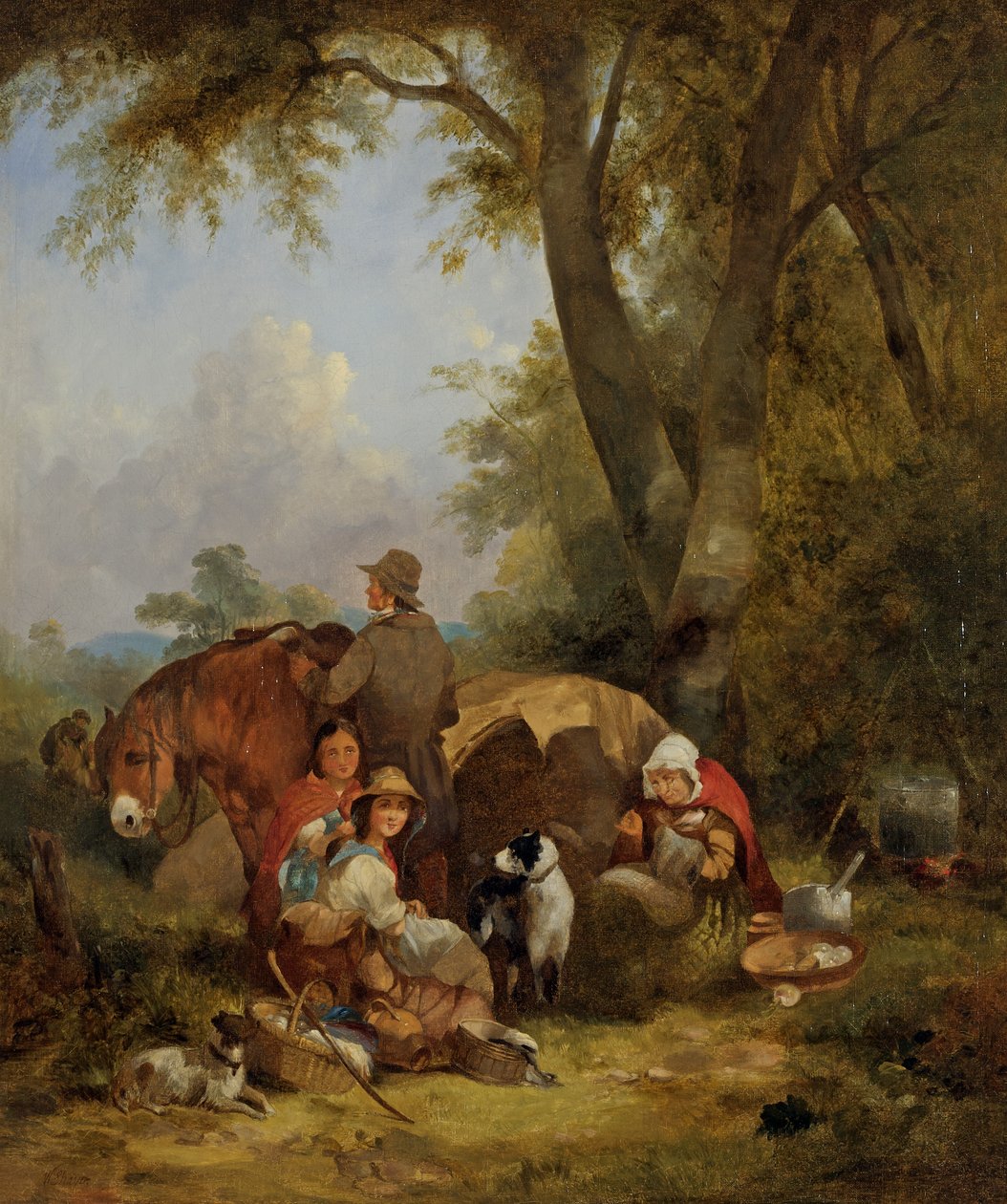 Zigeunerlager von William Snr. Shayer