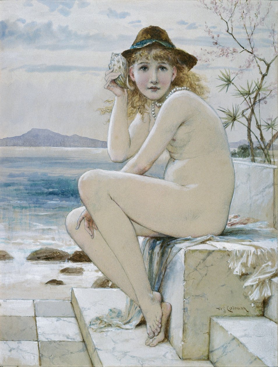 Mädchen mit Muschel von William Stephen Coleman