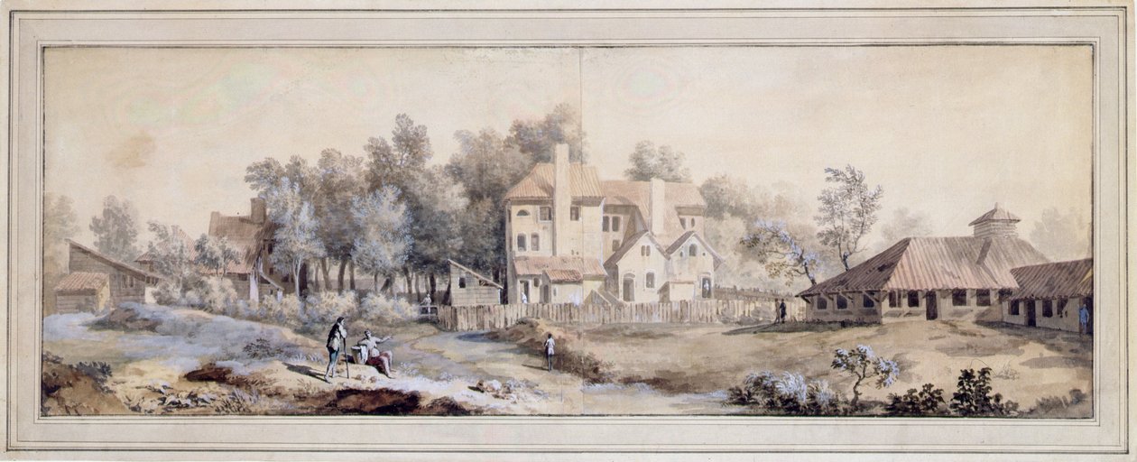 Landschaft mit Gebäuden: möglicherweise in Richmond, Surrey von William Taverner