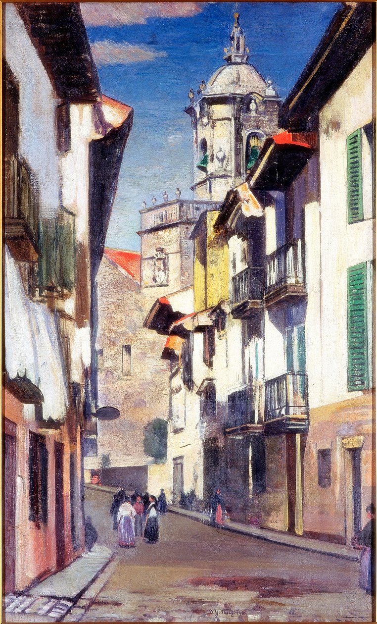 Eine Straße in Fuenterrabia, ca. 1908 von William York MacGregor