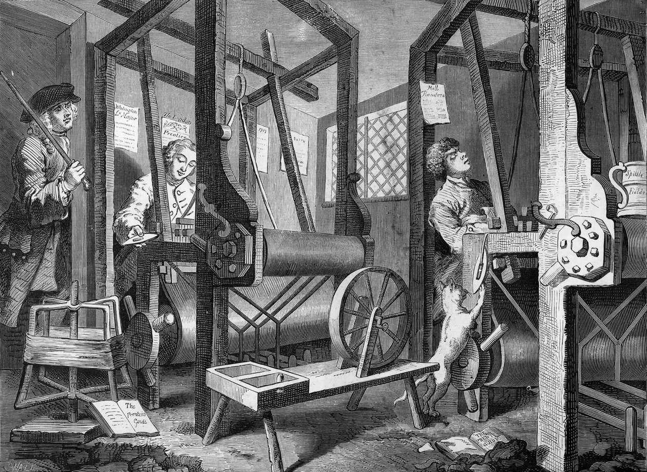Die Lehrlinge (Gravur) von William (after) Hogarth