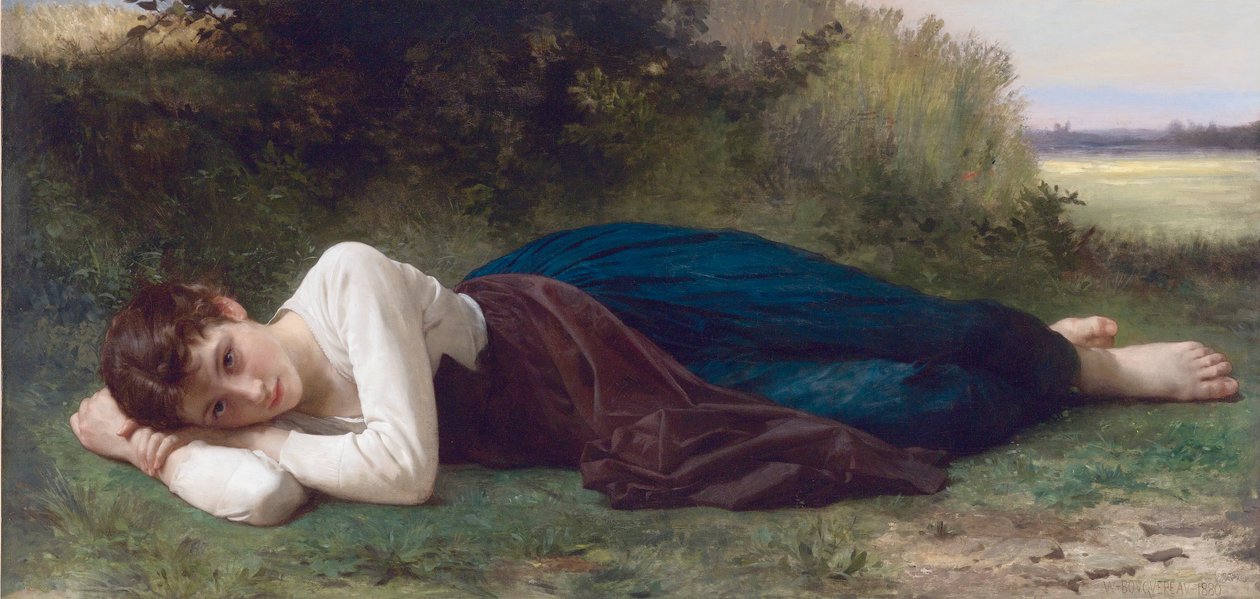 Die Ruhe, von William-Adolphe Bouguereau von William Adolphe Bouguereau