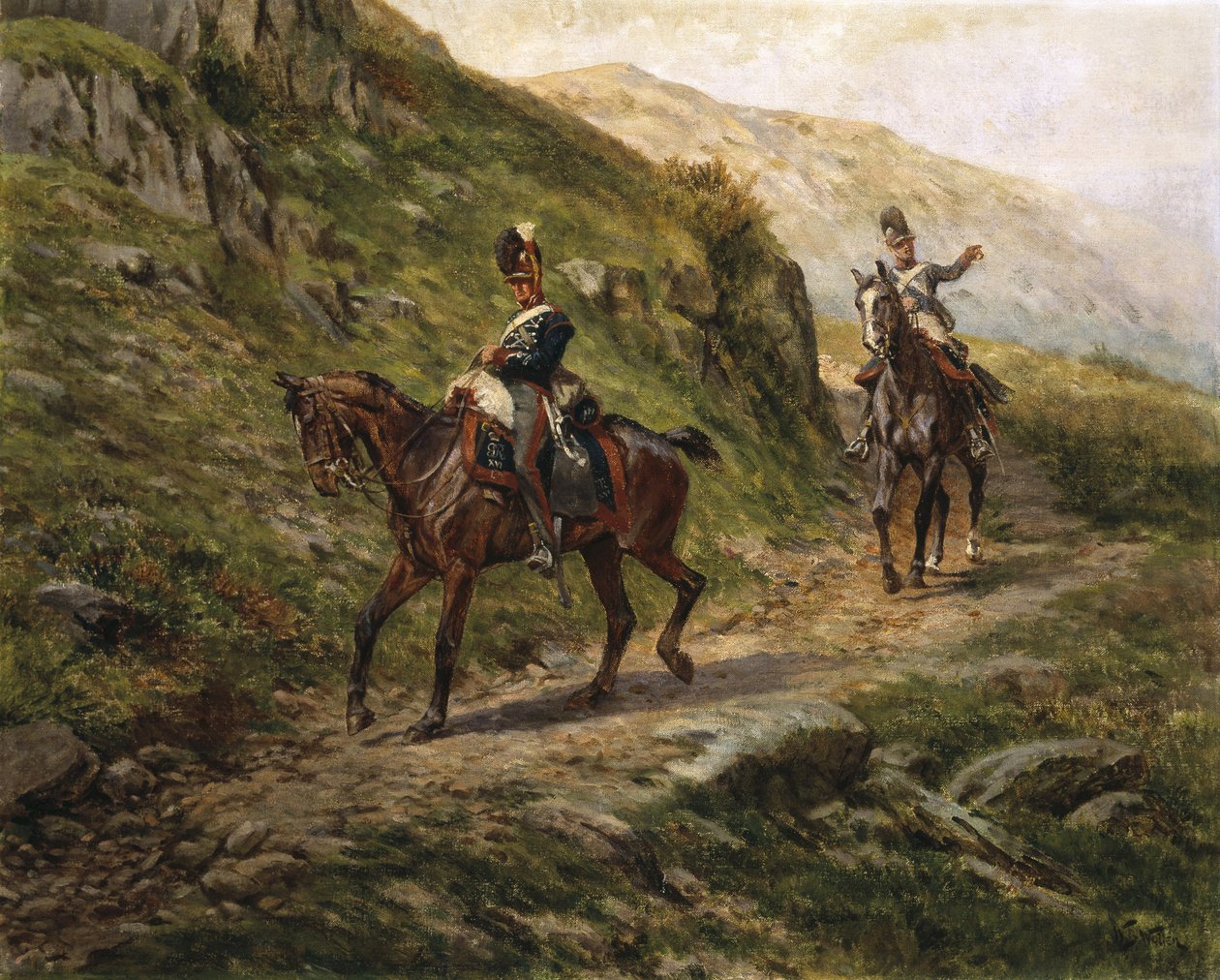 Ein Blick auf den Feind, ca. 1910 von William Barnes Wollen