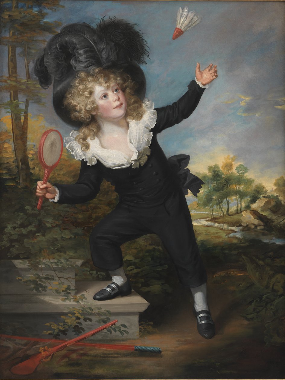 Porträt von Kennett Dixon beim Federballspielen von William Beechey