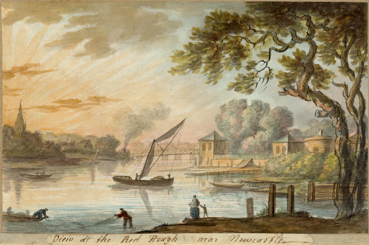 Blick auf den Red Heugh bei Newcastle von William Beilby