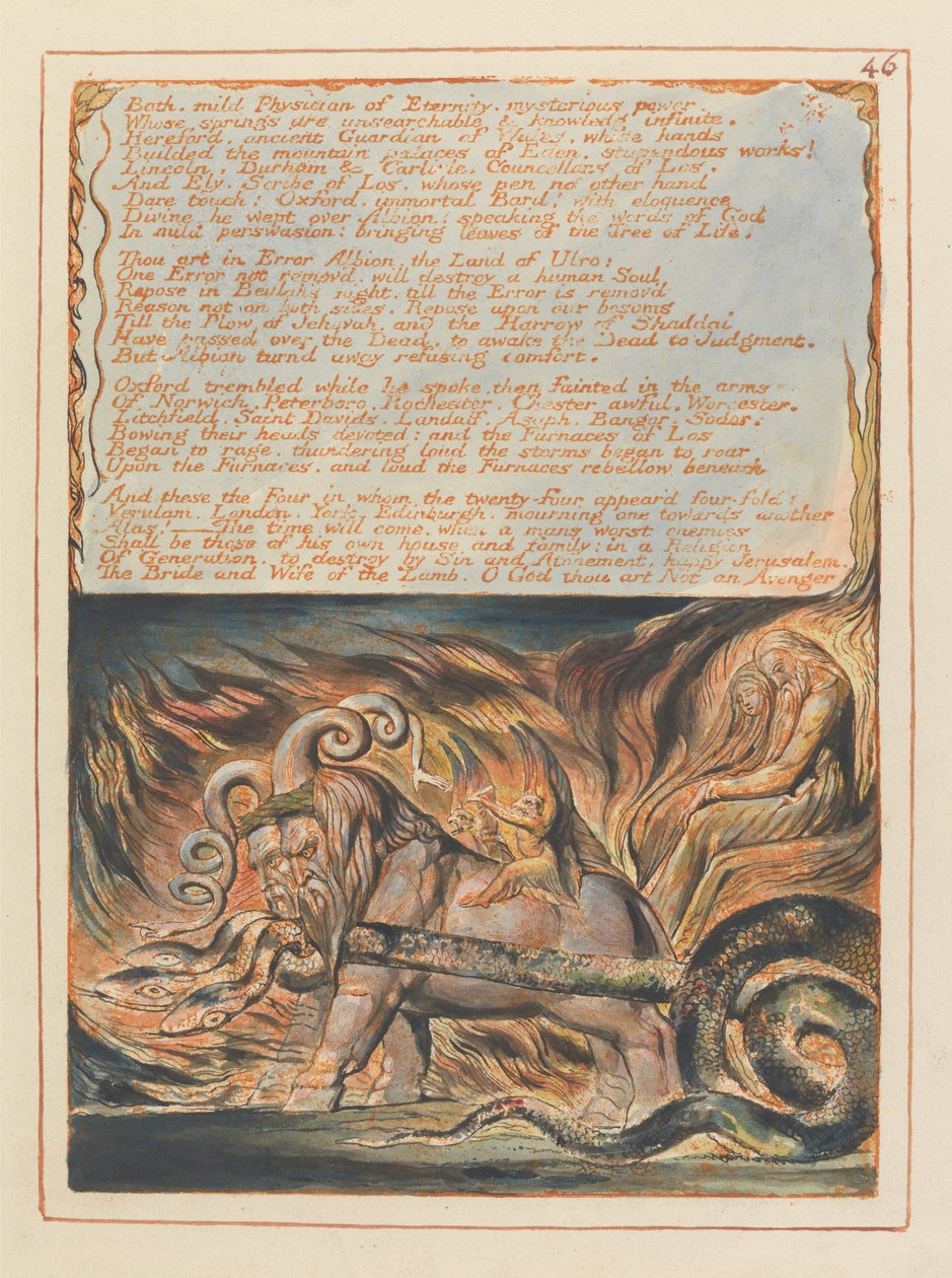 Jerusalem, Tafel 46, Bad, milder Arzt.... von William Blake