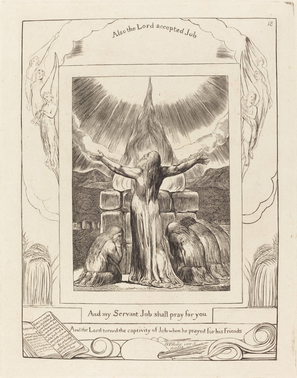 Jobs Opfer, 1825 von William Blake