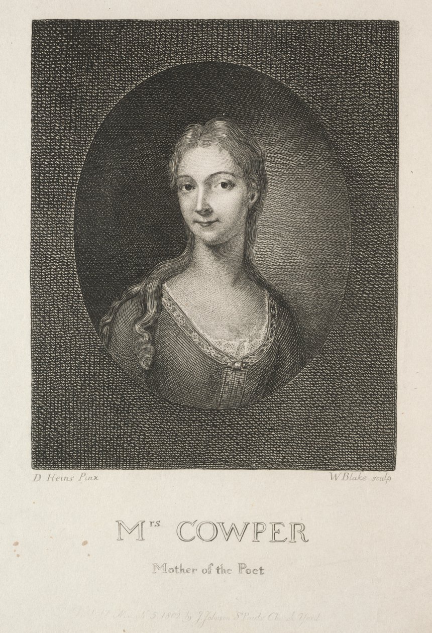 Mrs. Cowper, Mutter des Dichters von William Blake