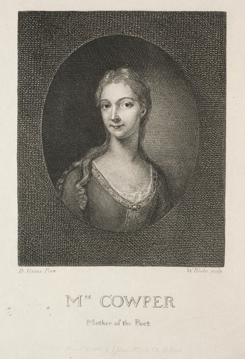 Mrs. Cowper, Mutter des Dichters von William Blake