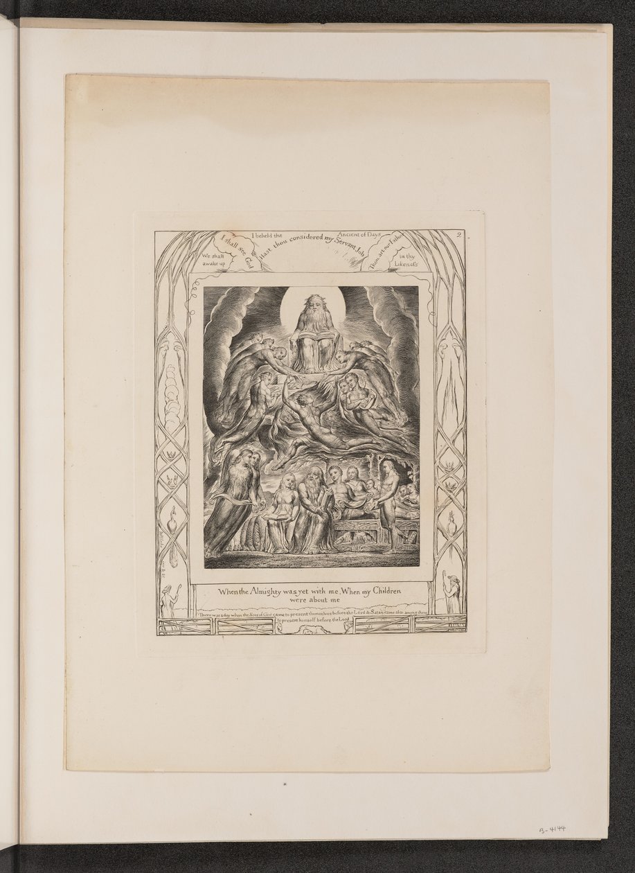 Satan vor dem Thron Gottes von William Blake