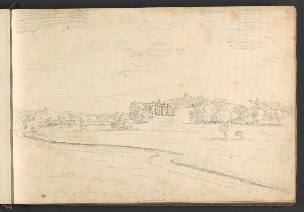 Powderham Castle von William Brockedon