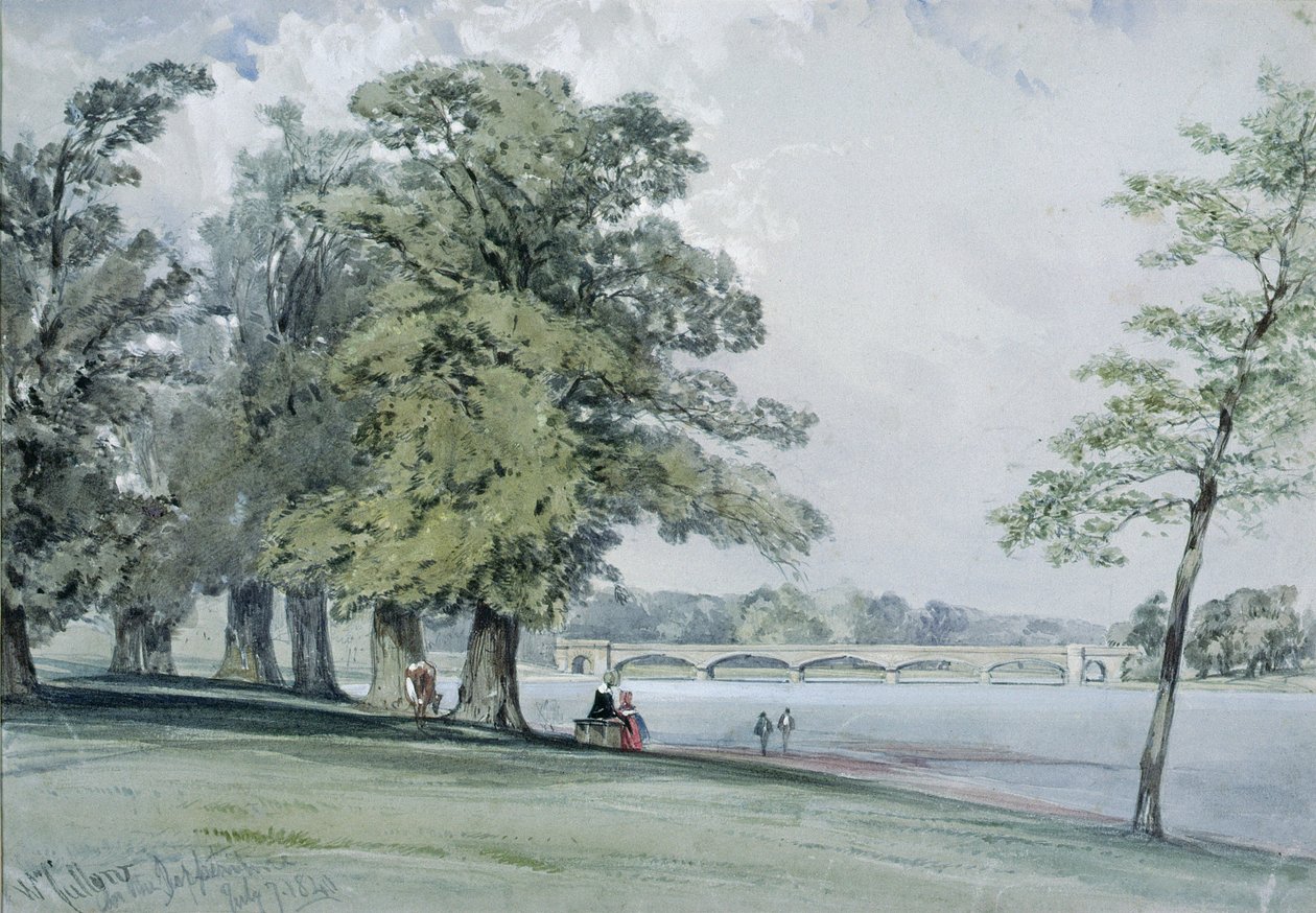 Ansicht auf die Serpentine, Hyde Park von William Callow