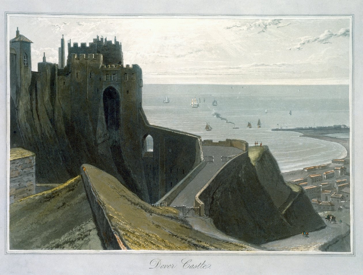 Dover Castle, Kent, 1823 von William Daniell