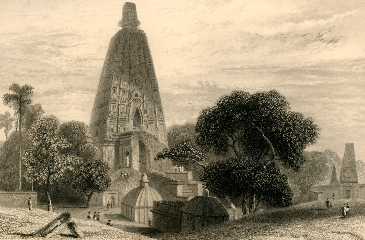 Großer Tempel in Bode Gyah, 1835 von William Daniell