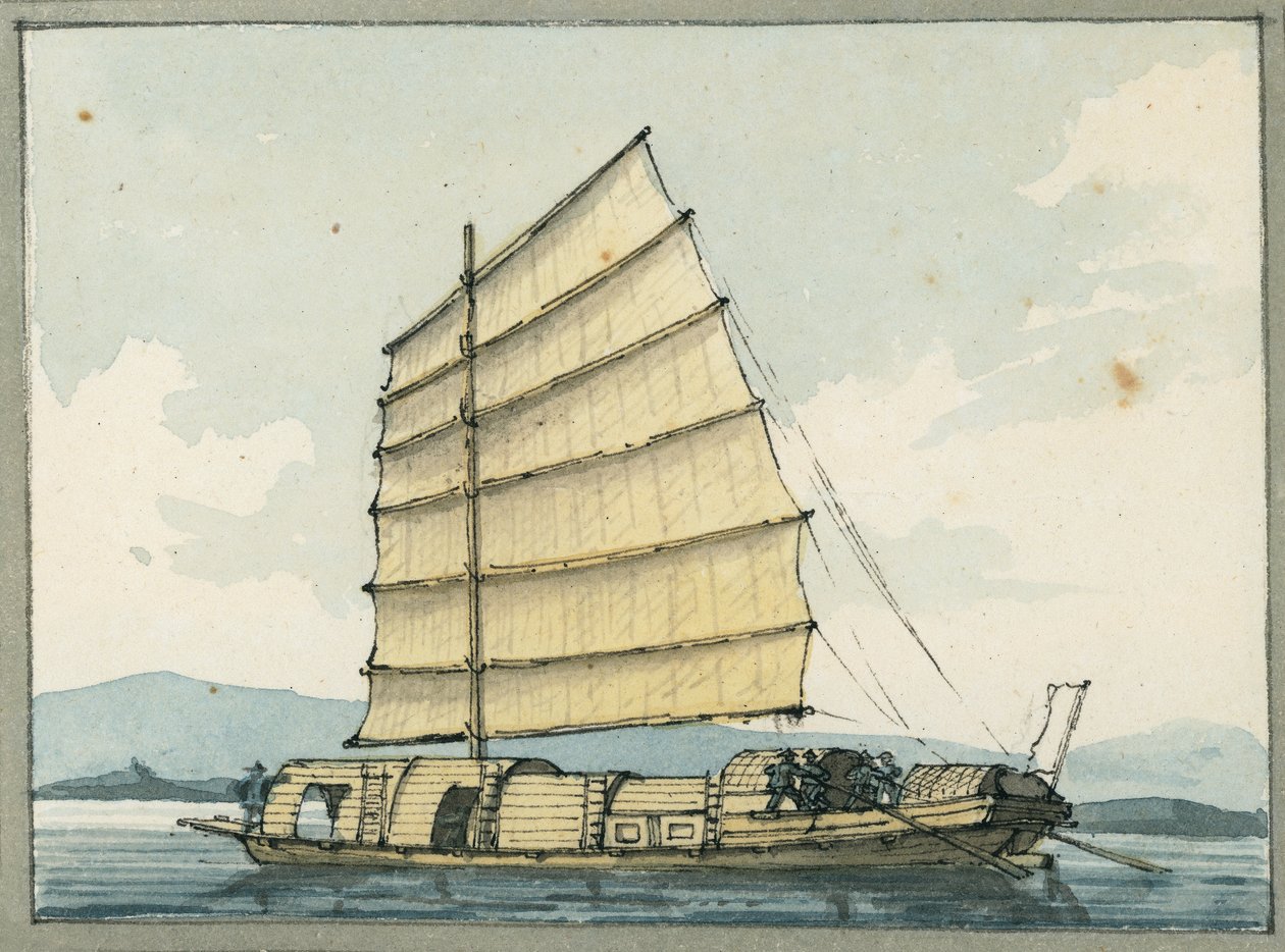 Chinesisches Handelsschiff von William Ffarington