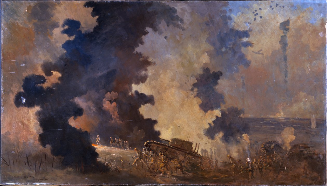 Dieppe, August 1942 (Öl auf Leinwand) von William Francis Longstaff