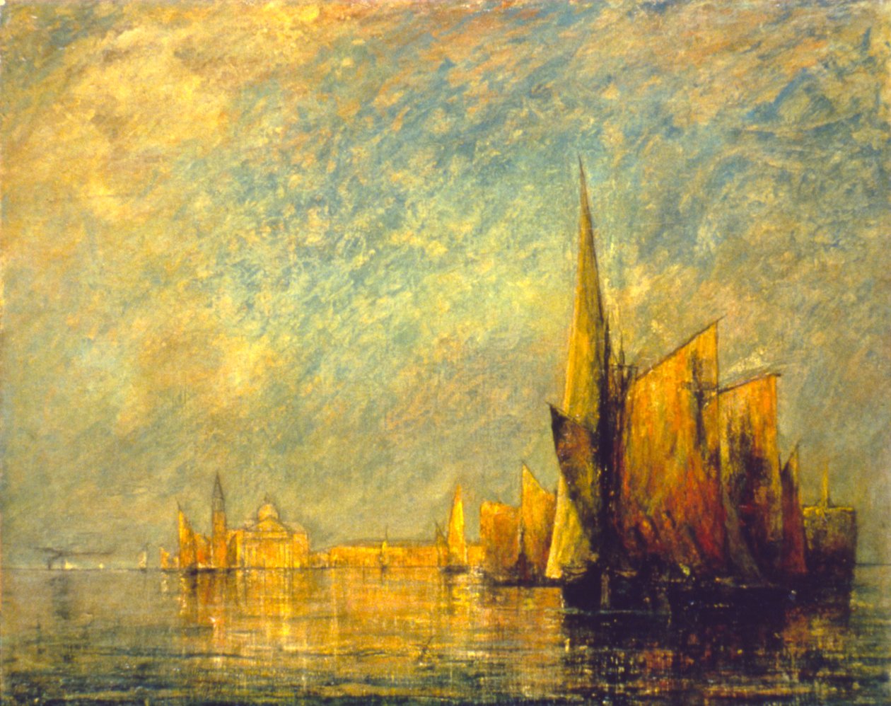 Sonnenuntergang, San Giorgio, Venedig von William Gedney Bunce