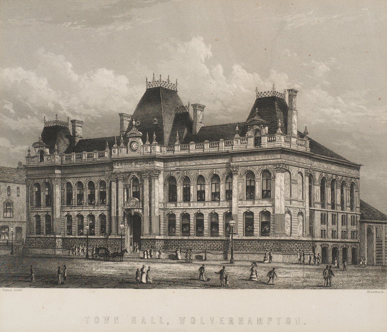 Rathaus, Wolverhampton, ca. 1871 von William Greatbach