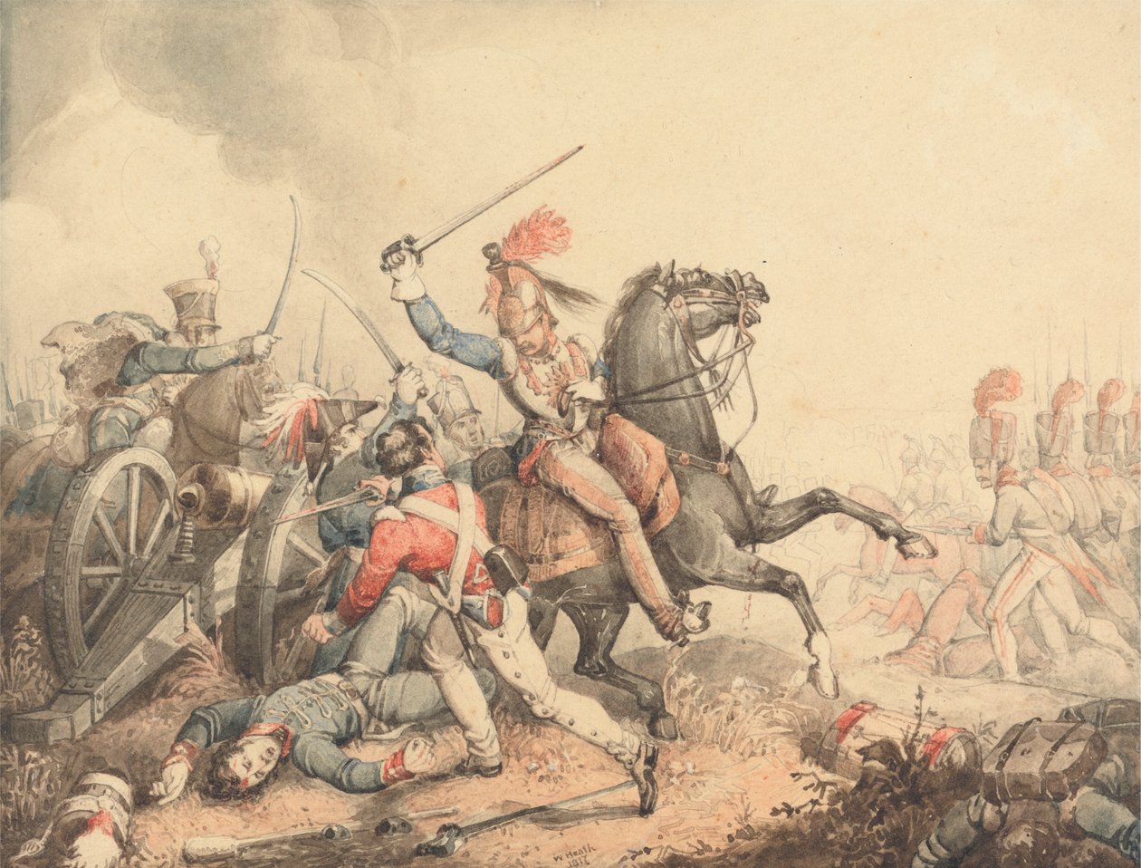 Eine Episode in der Schlacht von Waterloo von William Heath