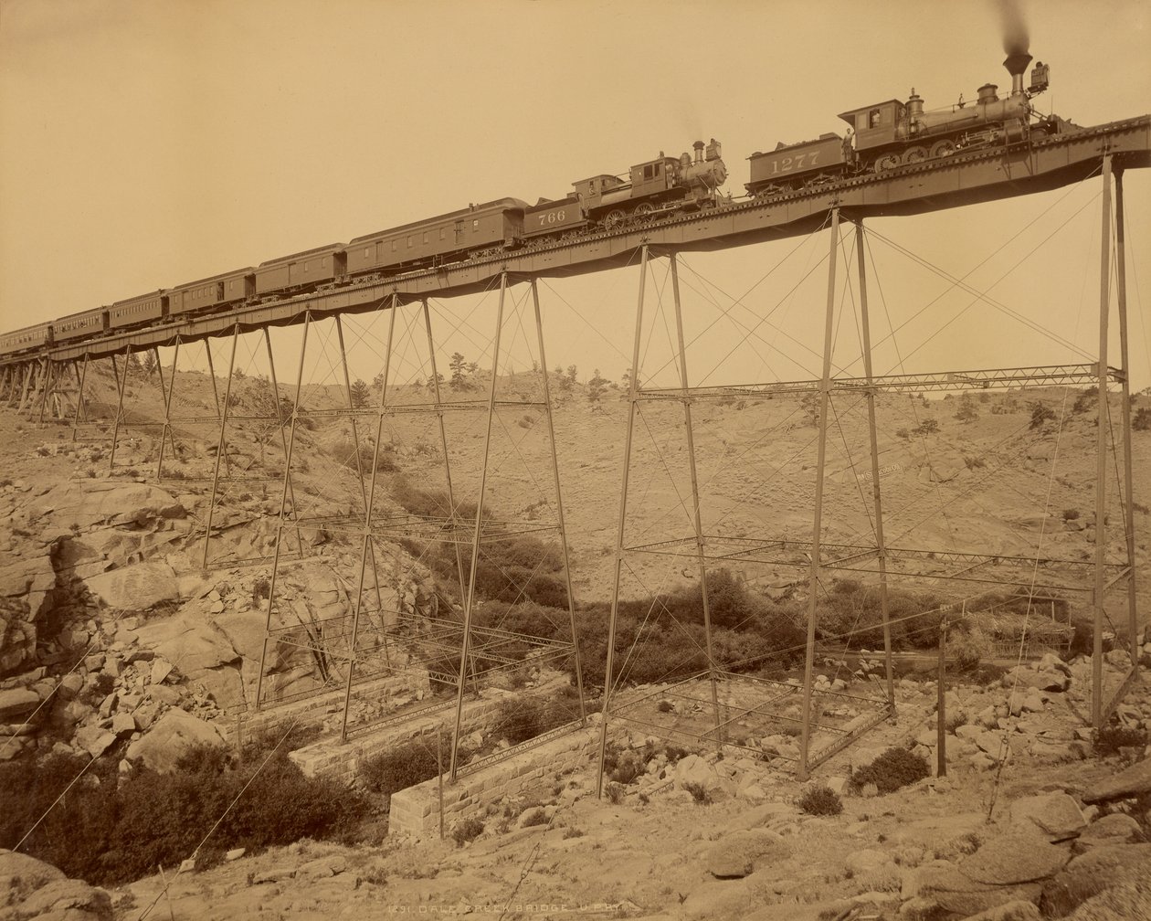 Dale Creek Brücke, Union Pacific Railway von William Henry Jackson