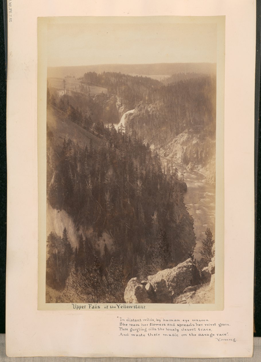 Obere Wasserfälle des Yellowstone von William Henry Jackson