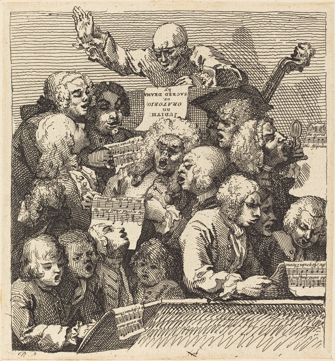 Ein Chor von Sängern von William Hogarth