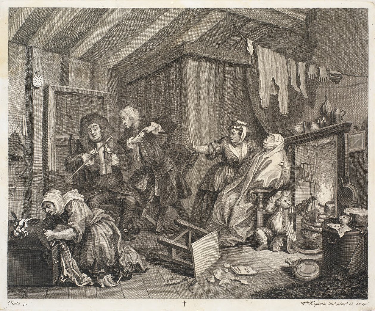 Der Lebensweg einer Dirne von William Hogarth