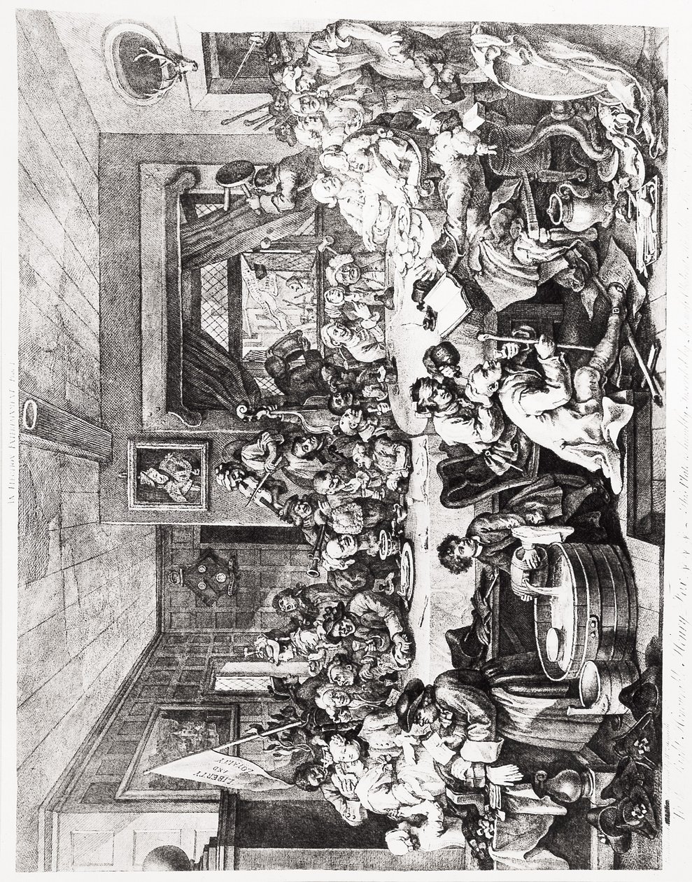 Eine Wahlunterhaltung, Platte I, 24. Februar von William Hogarth