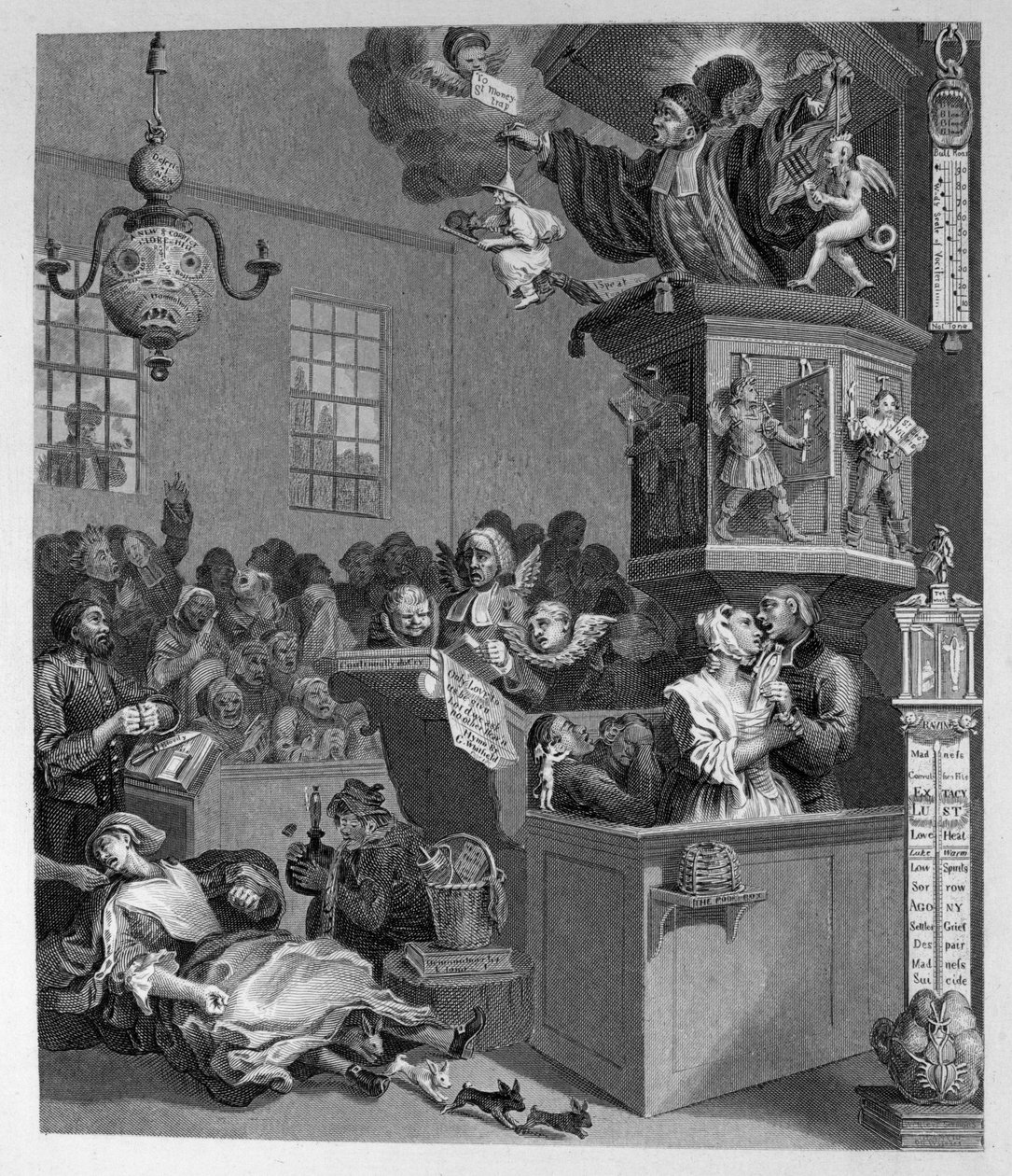 Leichtgläubigkeit, Aberglaube und Fanatismus von William Hogarth