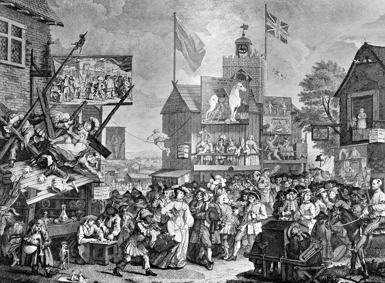 Southwark-Messe, 1733 von William Hogarth