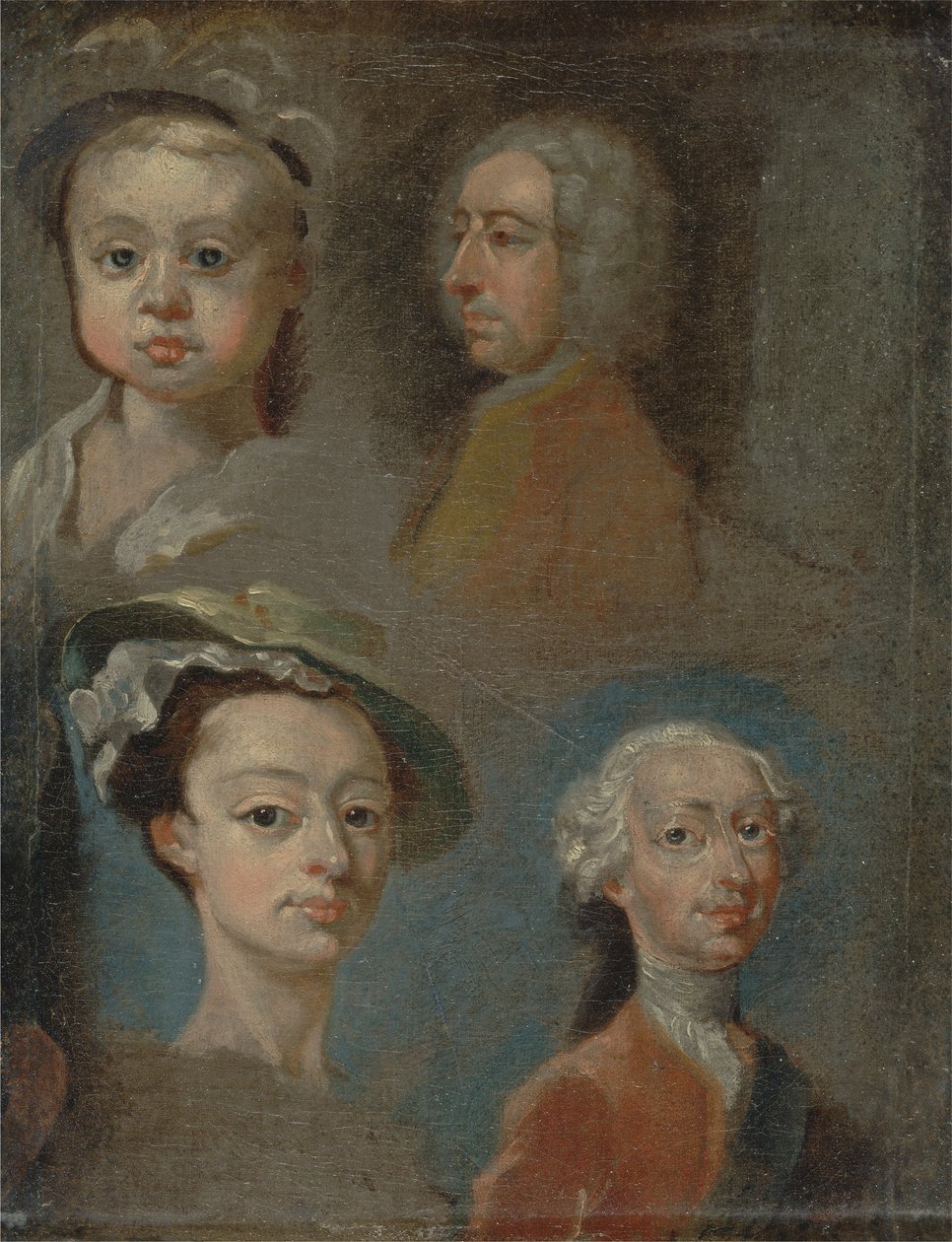 Studie von Köpfen von William Hogarth