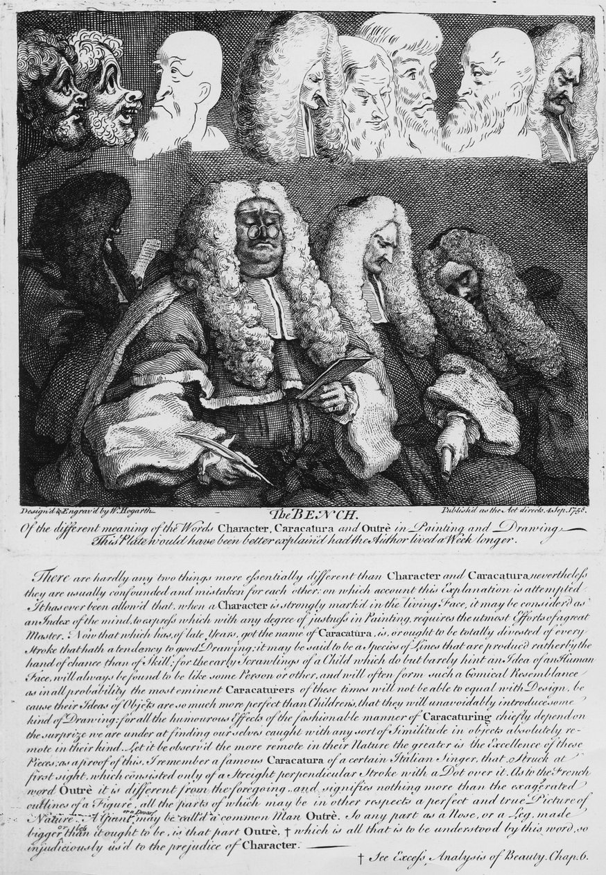 Die Bank, 1758 von William Hogarth