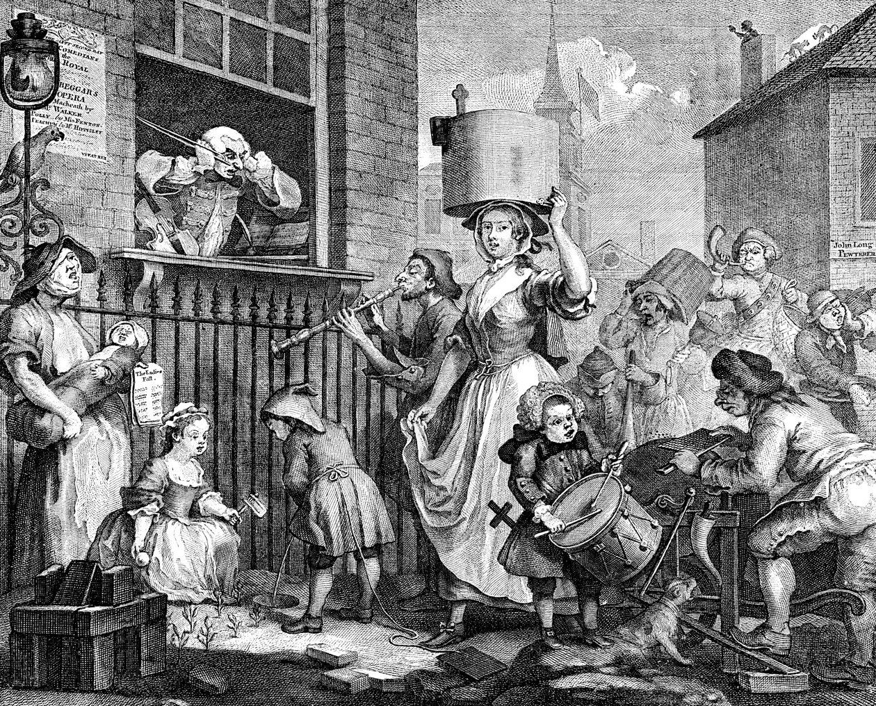 Der wütende Musiker, 1741 von William Hogarth