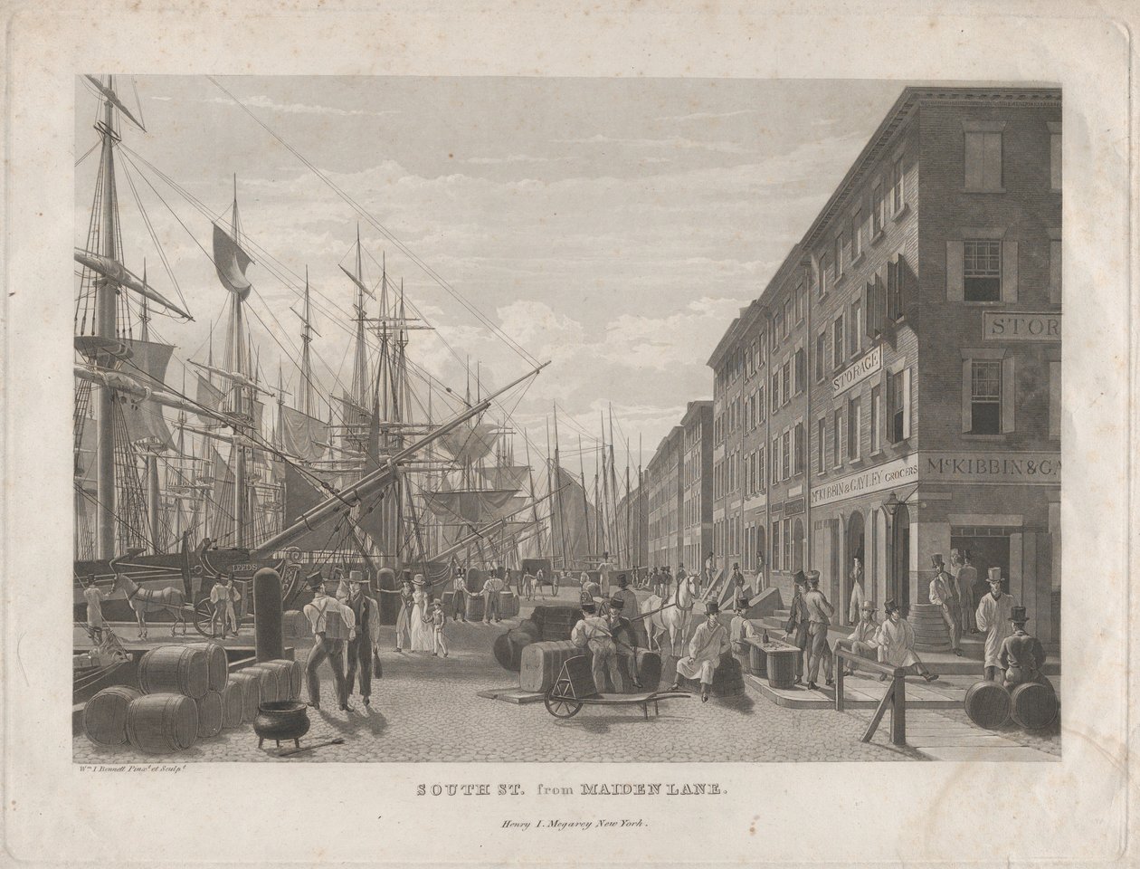 South St. von Maiden Lane, 1834 von William James Bennett