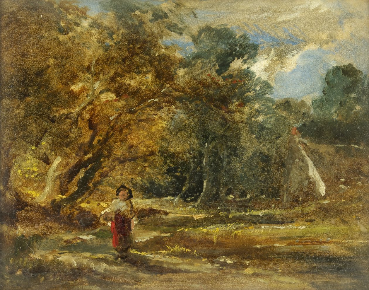 Landschaft mit Mädchen von William James Muller