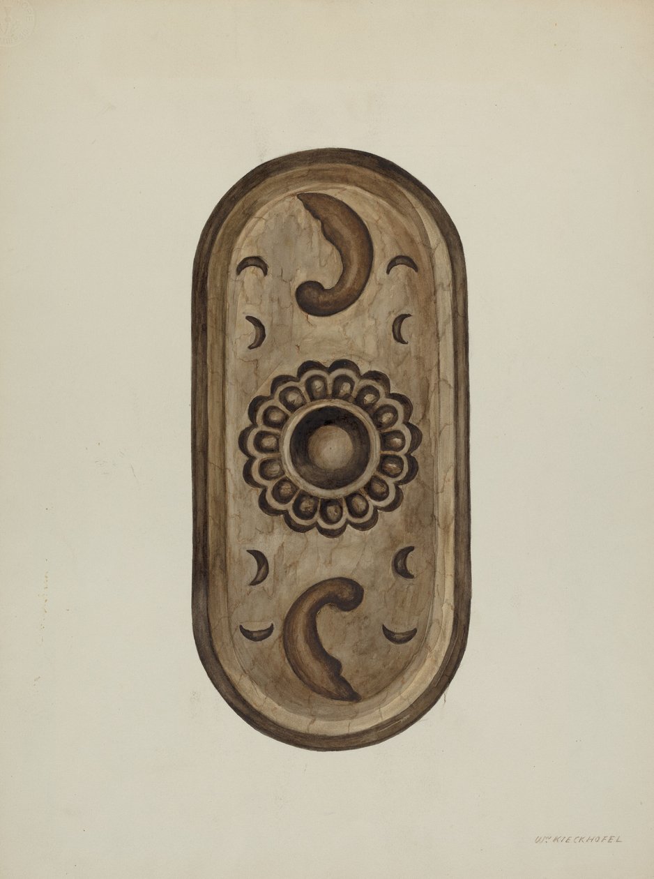 Detail, Seite des Beichtstuhls, 1937 von William Kieckhofel