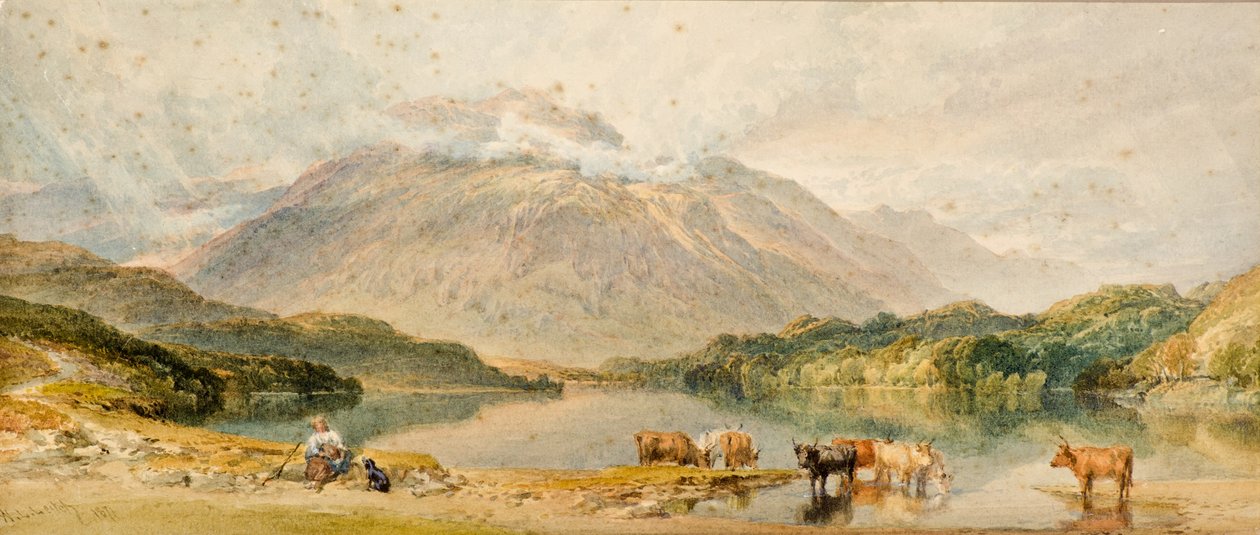 Rinder in einer Landschaft von William Leighton Leitch