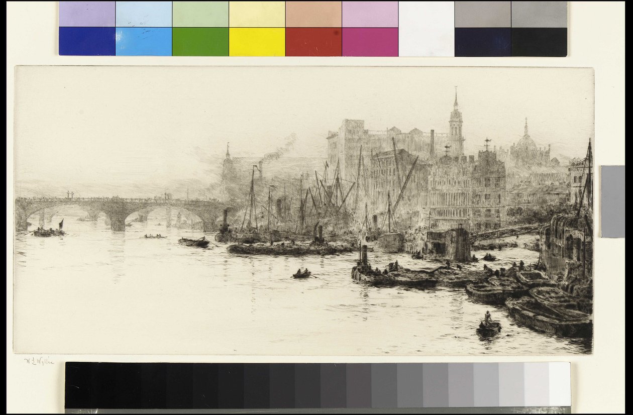 London Bridge, Cannon Street und Billingsgate von William Lionel Wyllie