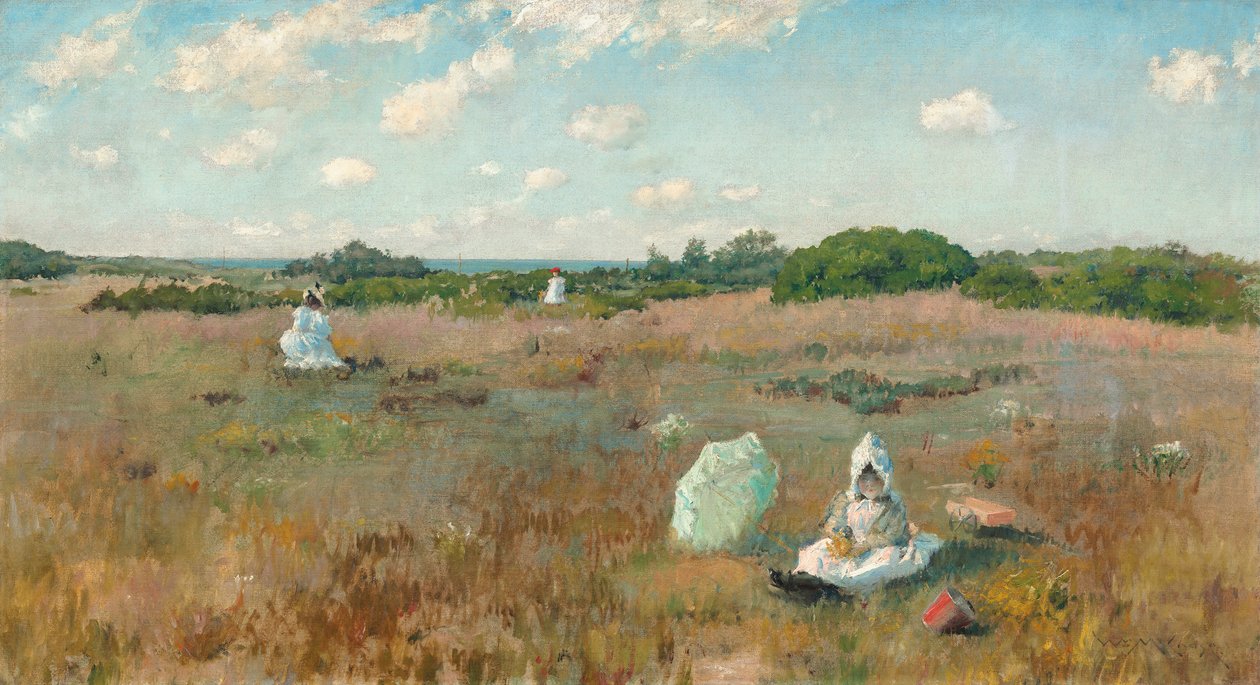 Herbstblumen sammeln von William Merritt Chase