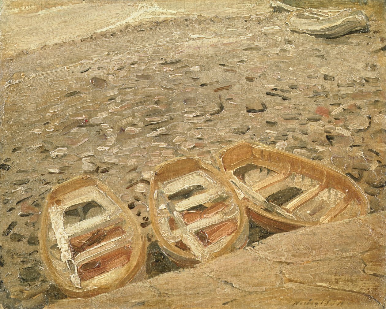 Drei Boote, ca. 1928 von William Nicholson