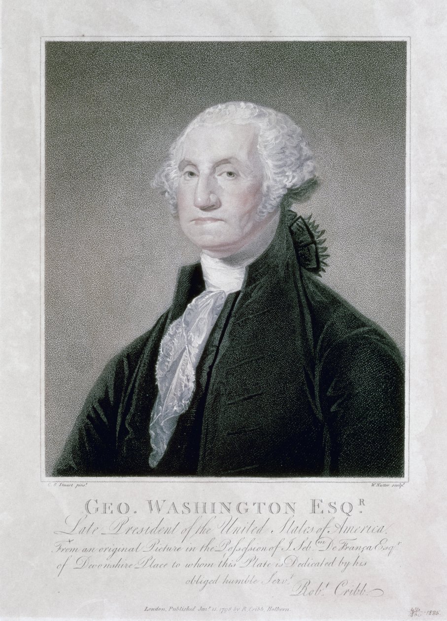 Porträt von George Washington, 1798 von William Nutter