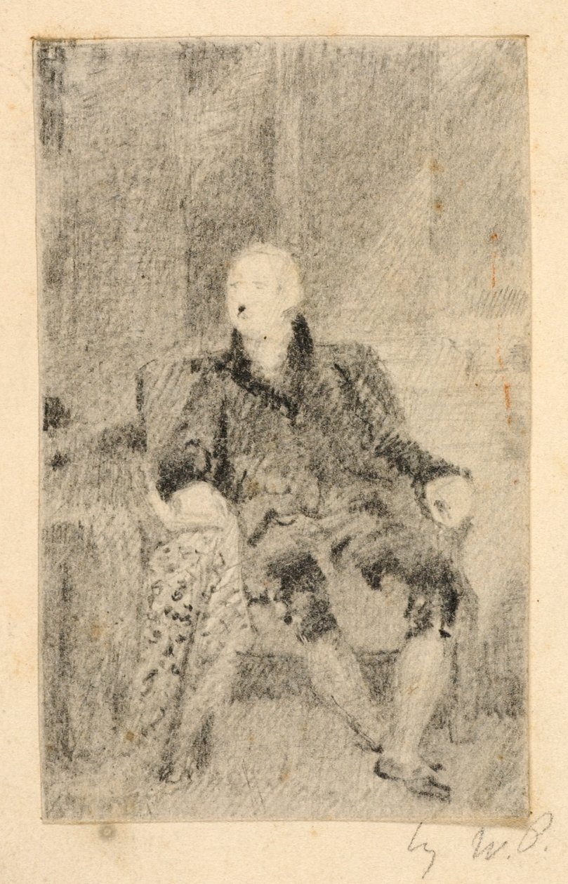 Sitzender Mann in Kleidung des 18. Jahrhunderts von William Page