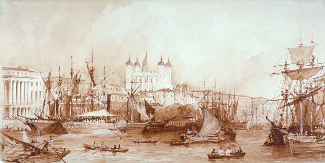 Tower of London, Stepney, London, ca. 1840 von William Parrott