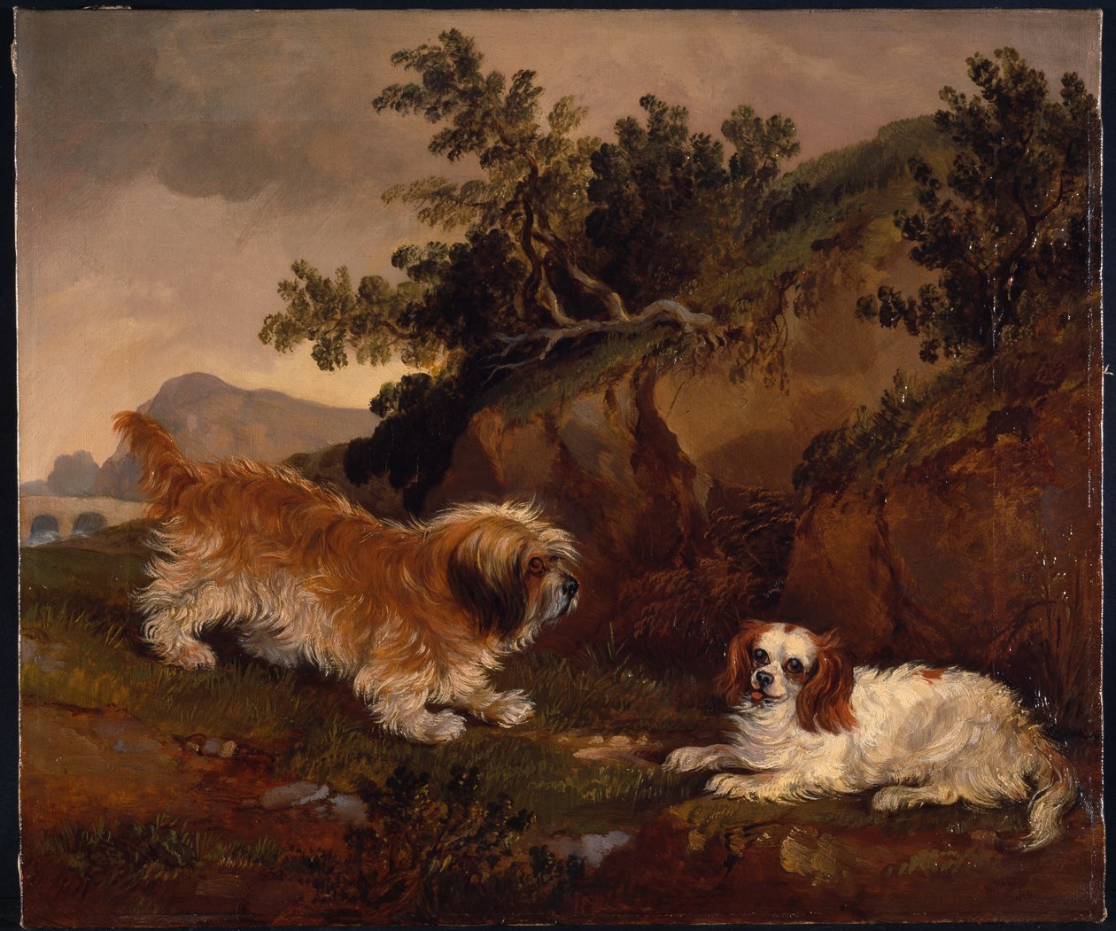 Landschaft mit Spaniel und Terrier von William Pascoe