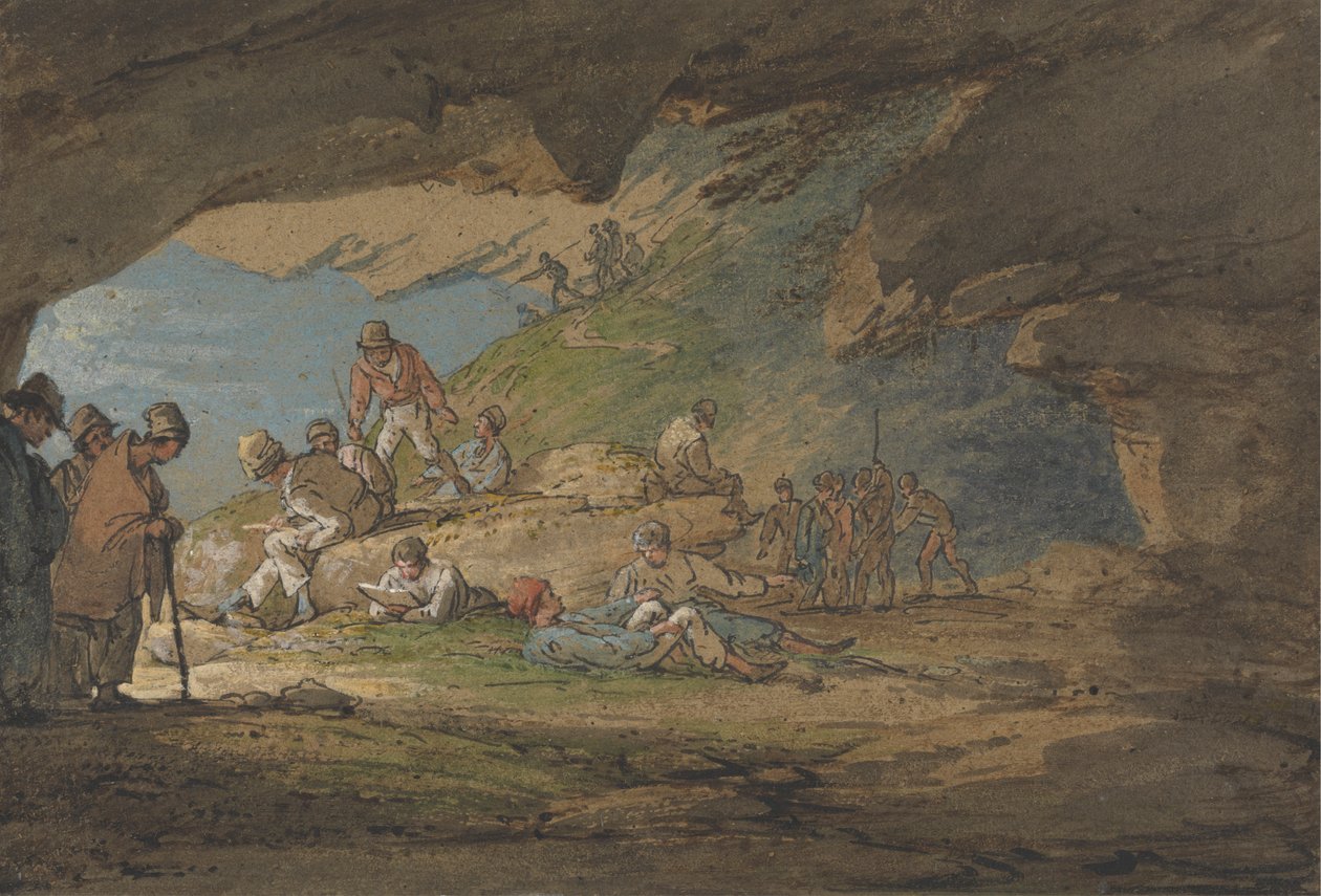 Eine Höhle im Sonnenlicht, mit Figuren von William Payne